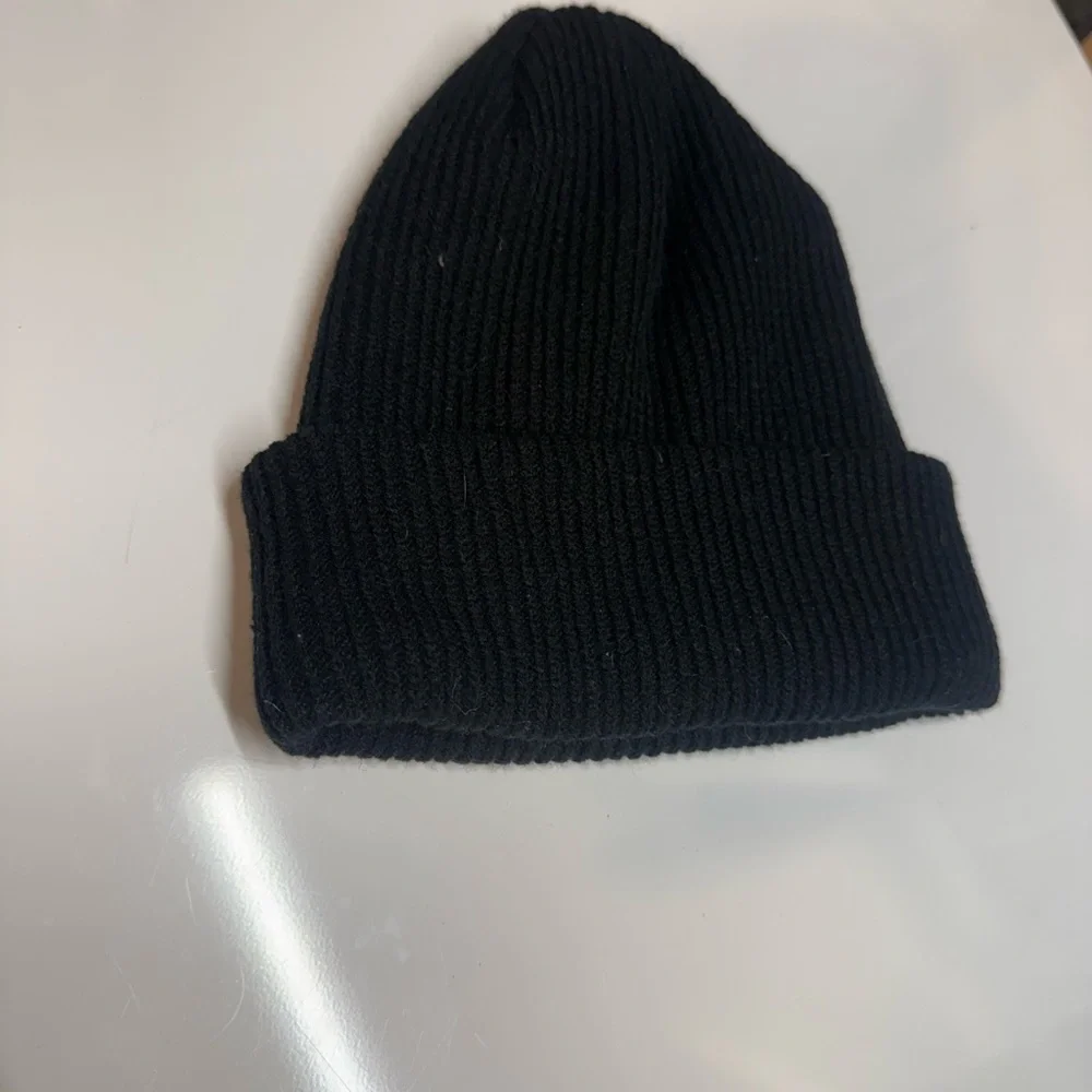 MONCLER Black Ribbed Knit Beanie Hat | Authentic | Unisex